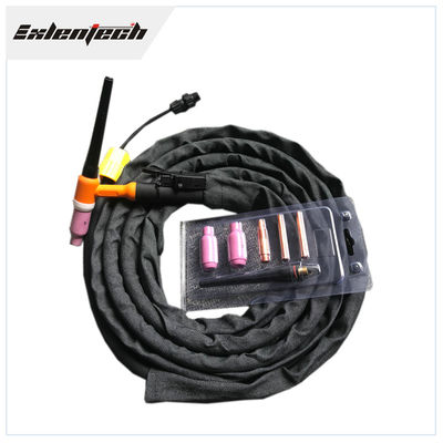 4M 8M طول قابل تنظیم Tig Mig Welder Accessories مشکی مشعل گاز WP17 TIG